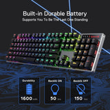 Redragon K556 RGB LED Backlit Wired Mechanical Gaming Keyboard, Aluminum Base, 104 Standard Key, Red Switches
