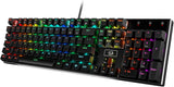 Redragon K556 RGB LED Backlit Wired Mechanical Gaming Keyboard, Aluminum Base, 104 Standard Key, Red Switches