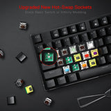 Redragon K556 RGB LED Backlit Wired Mechanical Gaming Keyboard, Aluminum Base, 104 Standard Key, Red Switches