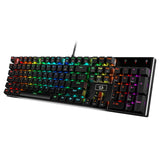 Redragon K556 RGB LED Backlit Wired Mechanical Gaming Keyboard, Aluminum Base, 104 Standard Key, Red Switches